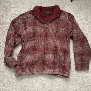 Cozy Sherpa fleece quarter zip sweatshirt